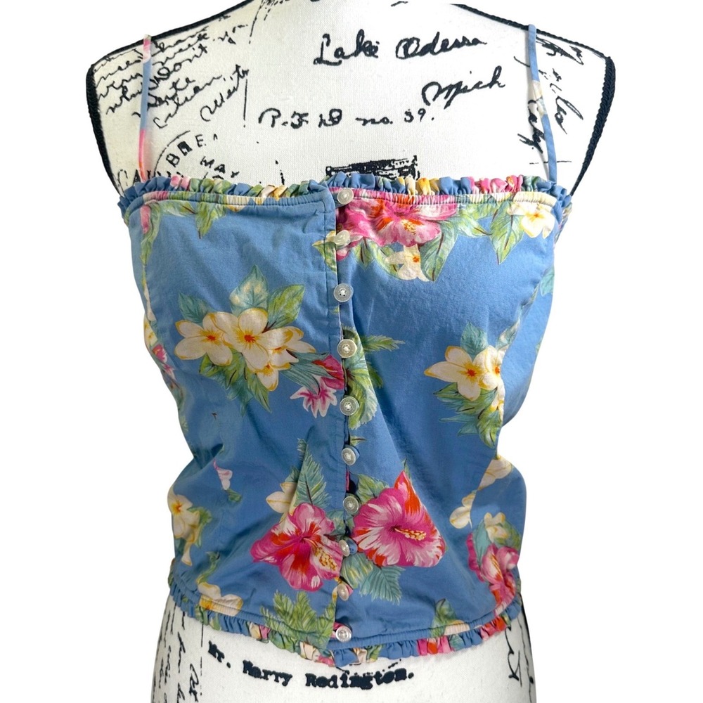 Vintage Y2K RALPH Ralph Lauren Camisole Corset Top Women's M Floral Cottagecore